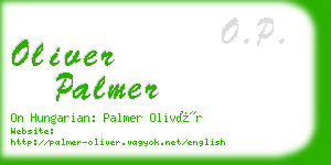 oliver palmer business card